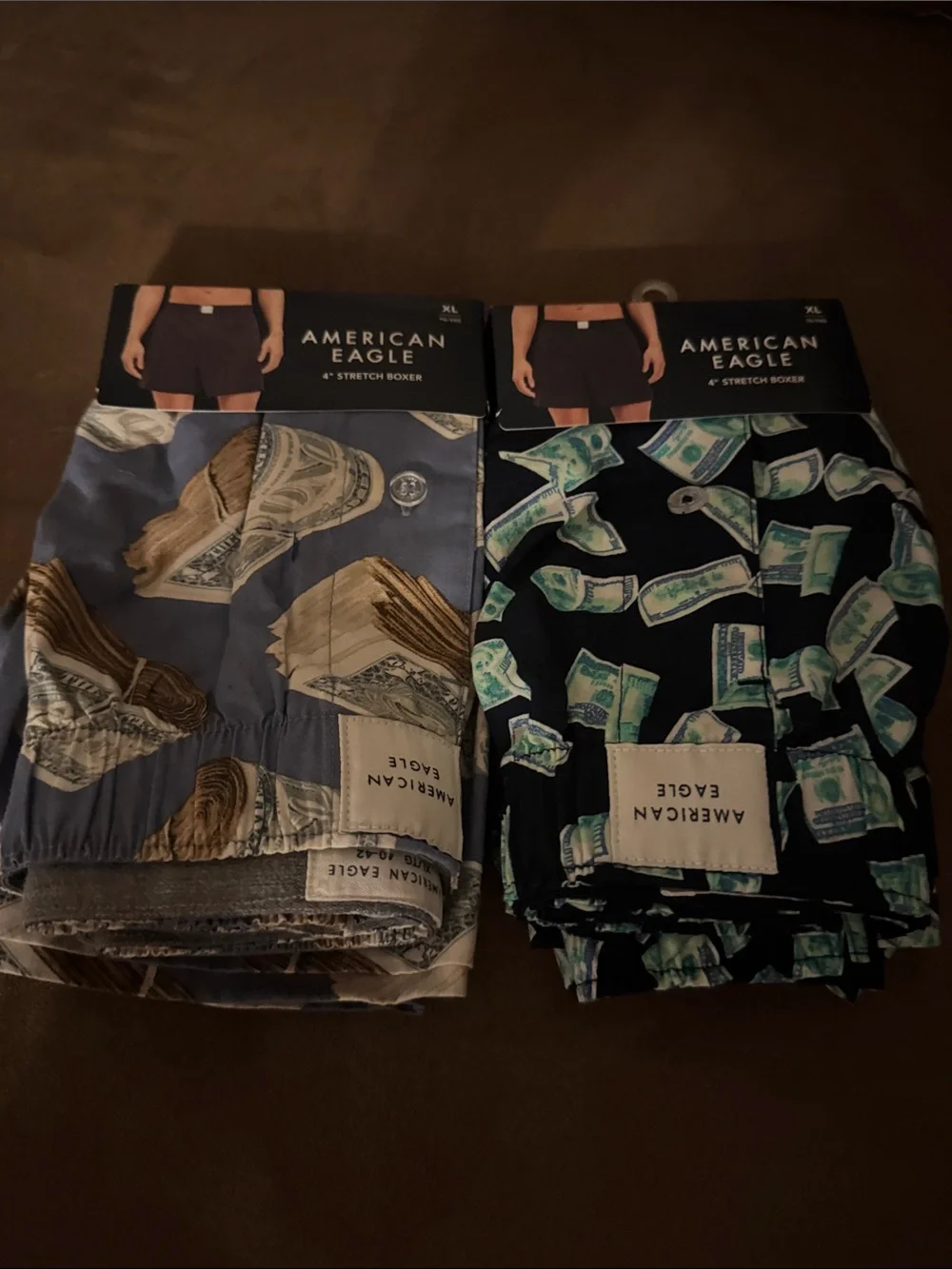 American Eagle Boxers Mens XL 2 Pack Money Print